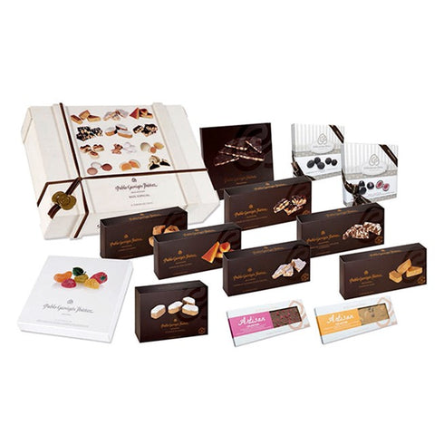 Holzkiste Großes Sortiment Turrón 13 Spezialitäten